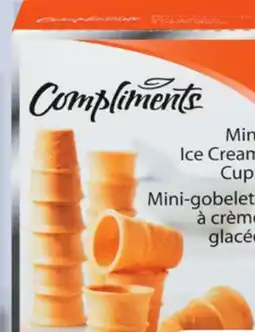 IGA COMPLIMENTS MINI ICE CREAM CUPS OR SUGAR CONES offer