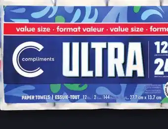 IGA COMPLIMENTS PAPER TOWEL offer