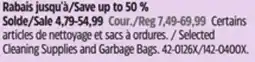 Canadian Tire Selected Cleaning Supplies and Garbage Bags offer