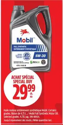 Canadian Tire Mobil Mobil Full Synthetic Motor Oil offer