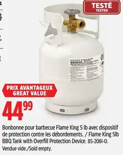 Canadian Tire BBQ Tank with Overfill Protection Device offer