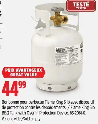 Canadian Tire BBQ Tank with Overfill Protection Device offer