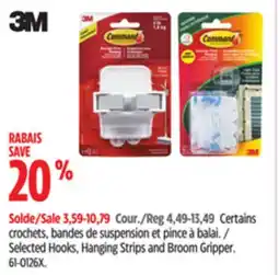Canadian Tire Selected Hooks, Hanging Strips and Broom Gripper offer