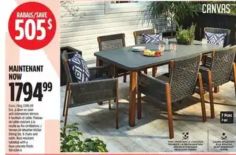 Canadian Tire CANVAS Vernon All-Weather Wicker Dining Set offer
