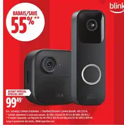 Canadian Tire Blink Doorbell/Outdoor Camera Bundle offer