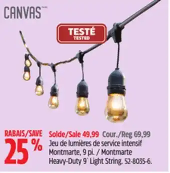 Canadian Tire Montmarte Heavy-Duty 9´ Light String offer