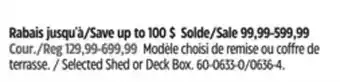 Canadian Tire Selected Shed or Deck Box offer