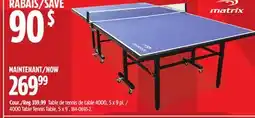 Canadian Tire MATRIX 4000 Table Tennis Table offer