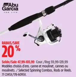 Canadian Tire Selected Spinning Combos, Rods or Reels offer