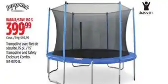 Canadian Tire JumpTek Trampoline and Safety Enclosure Combo offer