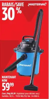 Canadian Tire MASTERVAC Wet/Dry Vac offer