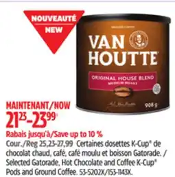 Canadian Tire Selected Gatorade, Hot Chocolate and Coffee K-Cup Pods and Ground Coffee offer