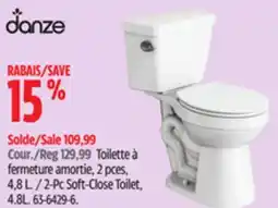 Canadian Tire Danze 2-Pc Soft-Close Toilet, 4.8L offer