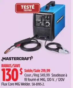 Canadian Tire Mastercraft Flux Core MIG Welder offer