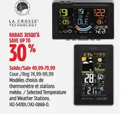 Canadian Tire Selected Temperature and Weather Stations offer