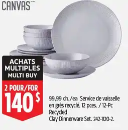 Canadian Tire 12-Pc Recycled Clay Dinnerware Set offer
