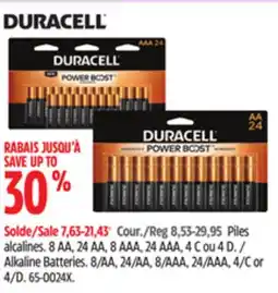 Canadian Tire Duracell Alkaline Batteries offer
