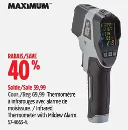 Canadian Tire Maximum Infrared Thermometer with Mildew Alarm offer