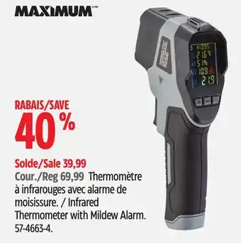 Canadian Tire Maximum Infrared Thermometer with Mildew Alarm offer