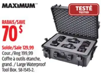 Canadian Tire Maximum Large Waterproof Tool Box offer