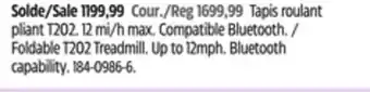Canadian Tire Foldable T202 Treadmill offer
