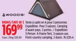 Canadian Tire Woods Expedition 3-Person A-Frame Tent offer