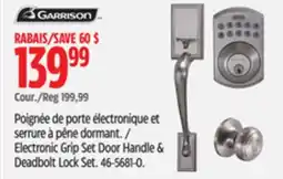 Canadian Tire Garrison Electric Grip Set Door Handle & Deadbolt Lock Set offer