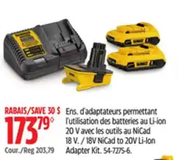 Canadian Tire Dewalt 18V NiCad to 20V Li-Ion Adapter Kit offer