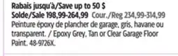 Canadian Tire Epoxy Grey, Tan or Clear Garage Floor Paint offer