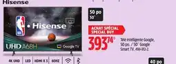 Canadian Tire Hisense 50˝ Google Smart TV offer