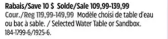 Canadian Tire Selected Water Table or Sandbox offer