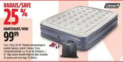 Canadian Tire Coleman 15˝ High Queen Double-High Air Bed offer