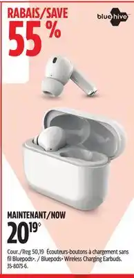 Canadian Tire Bluehive Bluepods+ Wireless Charging Earbuds offer