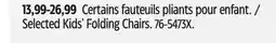 Canadian Tire Selected Kids' Folding Chairs offer