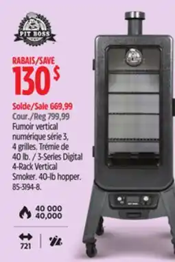 Canadian Tire Louisiana Grills 3-Series Digital 4-Rack Vertical Smoker offer