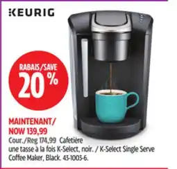 Canadian Tire Keurig K-Select Single Serve Coffee Maker, Black offer