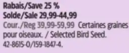 Canadian Tire Selected Bird Seed offer