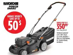 Canadian Tire Worx 40V 2-in-1 Push Mower offer
