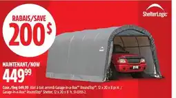 Canadian Tire Garage-in-a-Box RoundTop Shelter offer