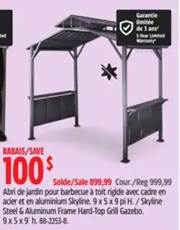 Canadian Tire Skyline Steel & Aluminum Frame Hard Top Grill Gazebo offer
