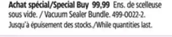 Canadian Tire Vacuum Sealer Bundle offer