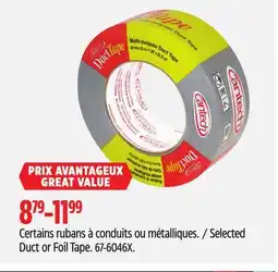 Canadian Tire Duck Tape Selected Duct or Foil Tape offer