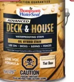 Canadian Tire Thompson Deck & House Oil Hybrid Waterproofing Stain offer