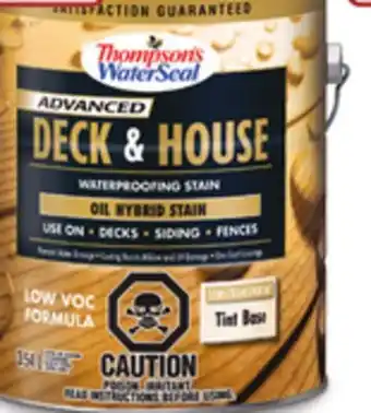 Canadian Tire Thompson Deck & House Oil Hybrid Waterproofing Stain offer