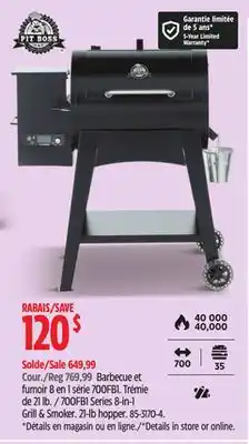 Canadian Tire PIT BOSS 700FBI Series 8-in-1 Grill & Smoker offer