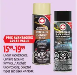 Canadian Tire Asphalt Undercoating offer