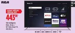Canadian Tire RCA 58 Roku Smart TV offer