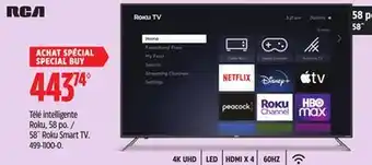 Canadian Tire RCA 58 Roku Smart TV offer