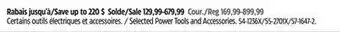 Canadian Tire Selected Power Tools and Accessories offer