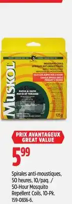 Canadian Tire Muskol Spirales anti-moustiques, 50heures, 10/paq offer